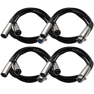 4 Pack of 5 Foot 1 XLR Female to 2 XLR Male Splitter Patch Cables Pro Audio Cord - Picture 1 of 4