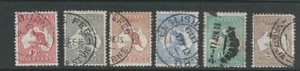 AUSTRALIA 1913 KANGAROO (Scott 2 3 7 8 10 11 wmk wd cwn/wd A) F/VF USED z20 - Picture 1 of 1
