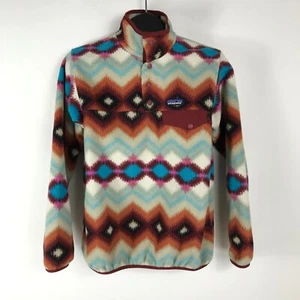 Pullover polar Patagonia ligero Synchilla Snap-T pequeño torcido de madera azteca - Imagen 1 de 13