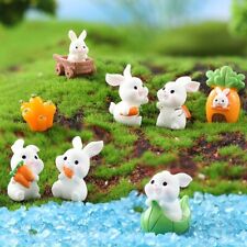 Multicolore Statua del coniglietto dei cartoni animati Mini lepre in resina
