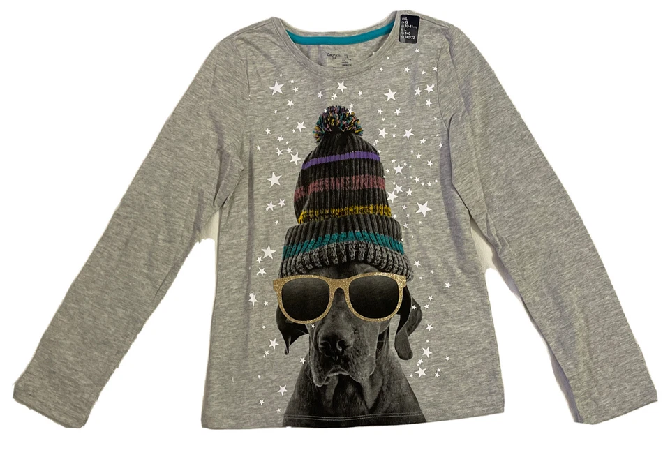 Camisa GapKids Niñas Manga Larga Gris Claro Talla L (10-11 años) - NUEVA Foto 1 de 1