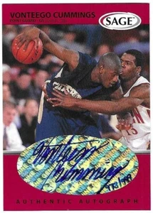 Vonteego Cummings 1999 SAGE BASKETBALL ROOKIE AUTOGRAPH CARD #A15 AUTO /999 red - Picture 1 of 2