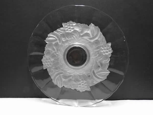 Vintage Indiana Glass Footed Cake Platter with Frosted Garland 13 1/2" Diameter - Picture 1 of 4