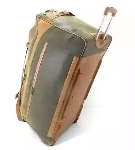 Large 30" Faux Suede Luggage Wheeled Holdall Trolley Suitcase Duffle Travel Bag - Picture 1 of 10
