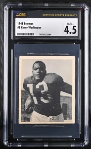 1948 Bowman #8 Kenny Washington Los Angeles Rams – Rookie Card - CSG 4.5 VG/Ex+ - Picture 1 of 2