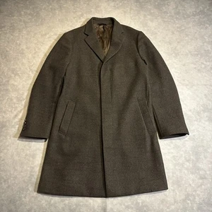 Brooks Brothers Coat Mens 40R Loro Piana 100% Wool Brown Topcoat - Picture 1 of 15
