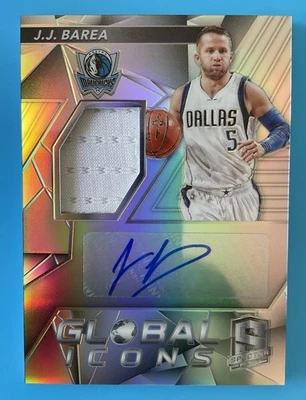 2016-17 Spectra Global Icons #7 JJ Barea Silver Prizm Jersey Patch Auto /199 - Image 1 of 2