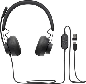 Logitech Zone Wired Headset for Microsoft Teams USB-C & USB-A Adapter Graphite - Picture 1 of 7