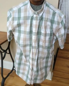 Mens Sz Plaid Button Up - Picture 1 of 5