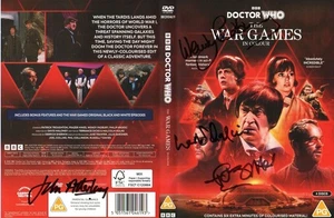 Doctor Who: The War Games in Colour - DVD Cover Signed by FRAZER HINES + 3 - Picture 1 of 1