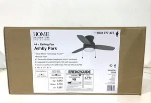 Home Decorators Ashby Park 44 in. Color Changing LED Bronze Ceiling Fan New(OPEN - Picture 1 of 3