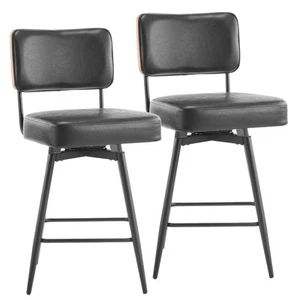 Counter Height Swivel Bar Stools Set of 2 26" Seat Height for Kitchen Island - Picture 1 of 20