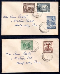 Jamaica - 1945 New Constitution Part Set to 2s on 2 x First Day Cover - Picture 1 of 2