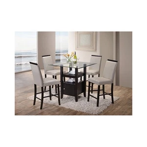 KB 42 x 21 x 17 in. Parson Chairs Cappuccino & Gray - Set of 2 - Picture 1 of 1