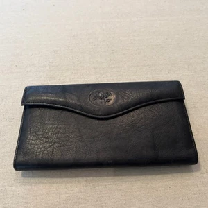 Buxton Clutch Wallet Black Trifold Clutch ID Cards Checkbook Bills Coin - Picture 1 of 10