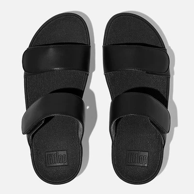Новый в коробке Fitflop Lulu регулируемый кожаный горки женщин Sz 9 черный - Изображение 1 из 4