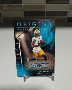 2024 Panini Origins Proving Ground Turquoise Jayden Reed Packers AUTO /25 - Picture 1 of 2