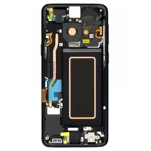 OLED Assembly With Frame Compatible For Samsung Galaxy S9- Black - Photo 1 sur 2