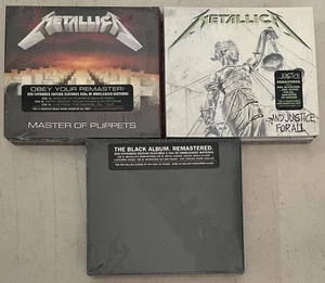 METALLICA Master Of Puppets And Justice For All Black Remastered Expanded 9 CDs - Picture 1 of 9
