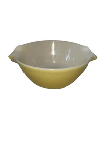 Vtg. Fire King Ware AnchorHocking YellowMixing Bowl. 4.4” T 11.5 W See Descript - Picture 1 of 10