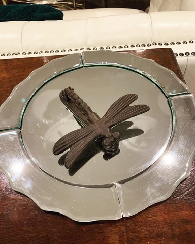Dragonfly Wrought Iron Door Knocker Cover