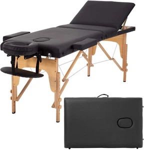 Massage Table Massage Bed 3 Fold Portable Massage Table 73" L x 32" W Spa Bed - Picture 1 of 8