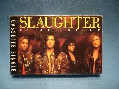 Slaughter – Up All Night ~ (SEALED Cassette Single Chrysalis – 4JM 23486) - Image 1 of 4