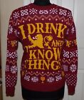 Game of Thrones Ugly Christmas Sweater S Mens I Drink Know Things