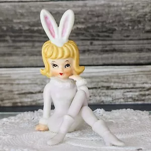 Figura De Colección Lefton PLAYBOY CONEJITO Pixie Girl RUBIA 4" Difícil de Difícil Japón Años 60 Bisque - Imagen 1 de 8