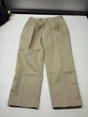 Ballesta Para Hombre Bronceada Vintage Plisada Chino Caquis 34x30 Nueva con Etiquetas Ajuste Relajado Foto 1 de 4