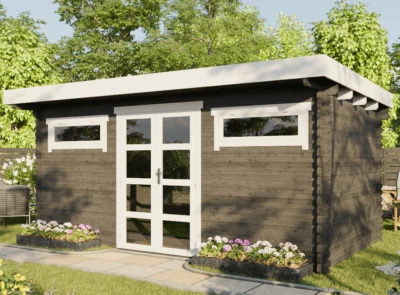 Gartenhaus Gerätehaus Holzhaus Blockhaus 28mm 5x3m ALL IN - Bild 1 von 4