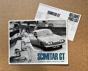 Reliant Scimitar GT Brochure 1965/1966 + Price List - Picture 1 of 4