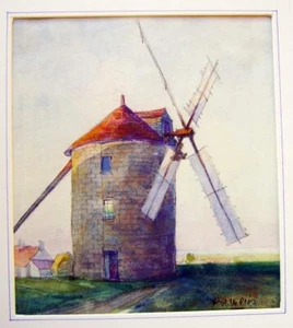 WINDMILL ROB CON PIN CON COL ESCUELA FRANCESA C1880 - Imagen 1 de 1