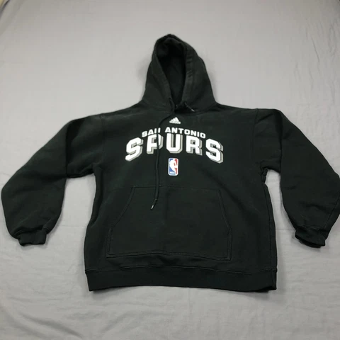San Antonio Spurs Hoodie Men Medium Pull Over Sweat Shirt Sweater Adult Adidas Cover