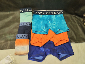 Old Navy Boys Underwear 6 Pack Boxer Brief Space Pizza Stripes Size XS