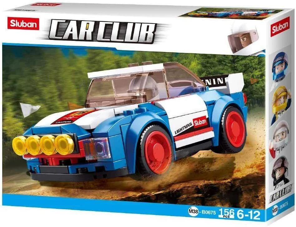 SLUBAN CAR CLUB-RALLY CAR BUILDING BRICKS SET 156PCS M38-B0675 - Image 1 of 1