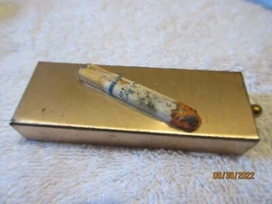 VINTAGE Sliding Drawer Brass CIGARETTE / MATCH SAFE HOLDER Case RARE - Picture 1 of 4