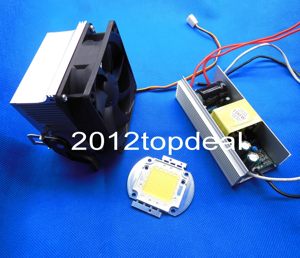 100W 150W 200Watt High Power White LED Light + Heatsink Cooler+100W LED Driver - Image 1 of 1