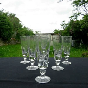 6 flûtes à champagne en cristal de saint louis jersey pour le paquebot France - Picture 1 of 12