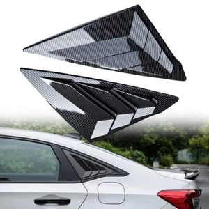 Cubierta de persiana de ventilación de fibra de carbono para ventana trasera para Honda Civic 2022 - Imagen 1 de 8