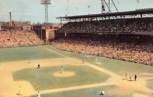 Game Day Cincinnati Red's At Crosley Field Cincinnati,OH Vtg 1960 Postcard - Picture 1 of 2