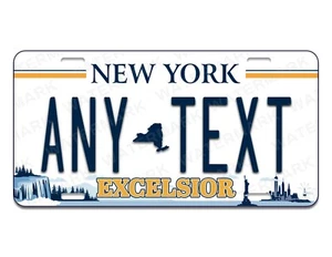 New York Excelsior Personalized License Plate "Any Text" Customized NY Auto Tag - Picture 1 of 2