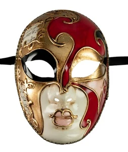 Venedig Maske Volto - Milo Musica vergoldet - Handwerk Venedig # 1359 - Bild 1 von 4