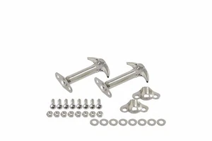 Hood Catch Pair Stainless Steel for Jeep CJ Wrangler YJ 1955-1995 Kentrol 30401 - Picture 1 of 4