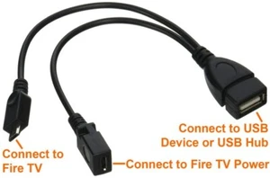 Cable Adapter for Fire Stick Amazon Firestick 4k TV USB OTG - Picture 1 of 2