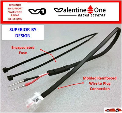 V1 / Gen 2 Valentine One Radar Mirror Power Cord                  (MP-V1) - Image 1 of 2