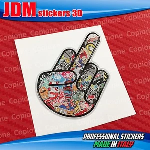 Aufkleber 3D mit Harz Beschichtet Bomb Schocker Hand Fuck Off Jdm Auto Motorrad - Bild 1 von 1
