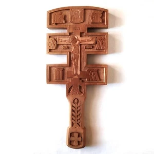 Cruz de madera tallada a mano Hutsul ucraniana un gran regalo para coleccionista - Imagen 1 de 12