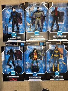 McFarlane DC Multiverse “Bat-Family”: Bats, Red Hood, Nightwing, Batgirl, Robin+