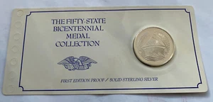 Franklin Mint Sterling Silver State Medal OREGON 500 grains = 1.143 ounces - Picture 1 of 3